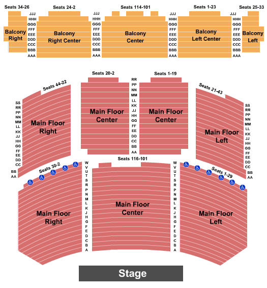 Paramount Theatre Come From Away Seating Chart